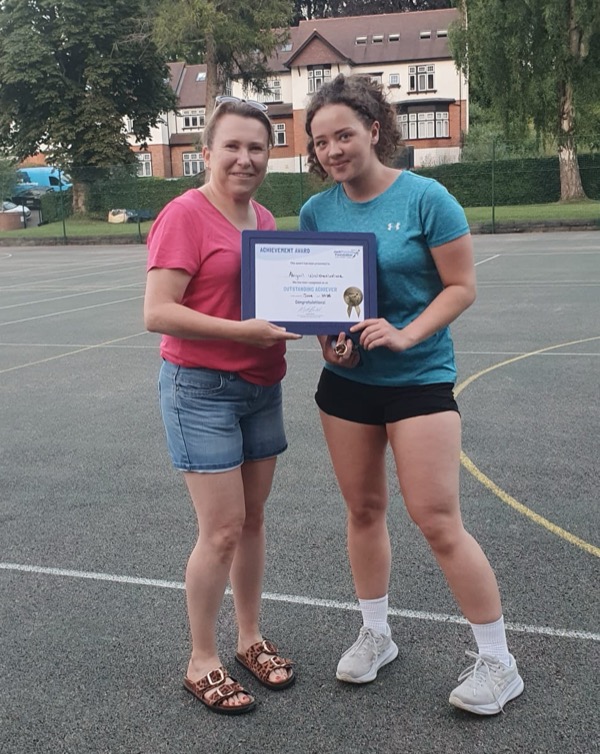 Abi Wolstenholme receiving a Jack Petchey Achievement Award